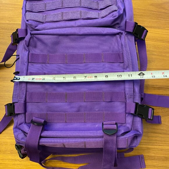 45L Tactical Backpack Purple Molle Straps With Compartments Heavy-Duty - Picture 3 of 8